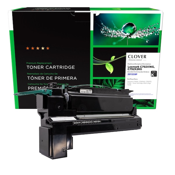 Cig Clover Imaging Remanufactured High Yield Black Toner Cartridge for Lexmark C792 201359P - main